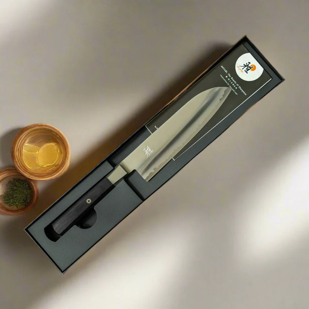 MIYABI 4000 FC 7-Inch Santoku Knife – Black Handle