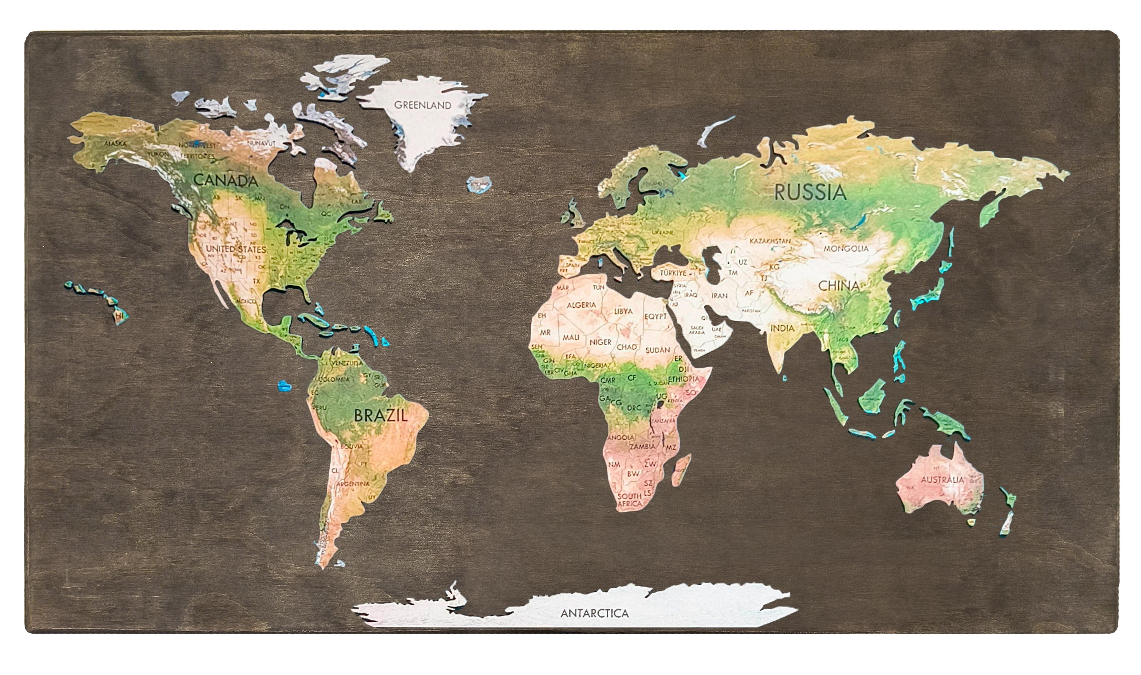 Geo Optic Labelled Push Pin Map | 44 x 24
