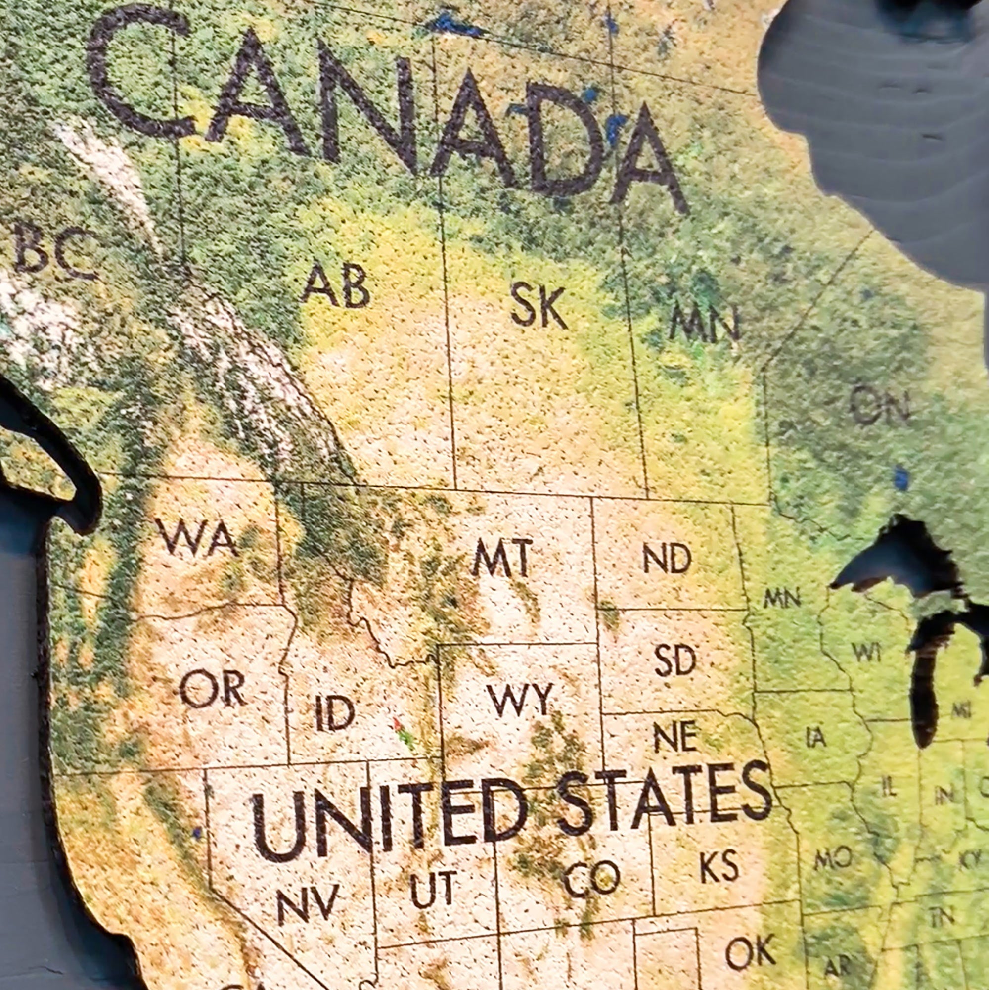 Geo Optic Labelled Push Pin Map | 44 x 24