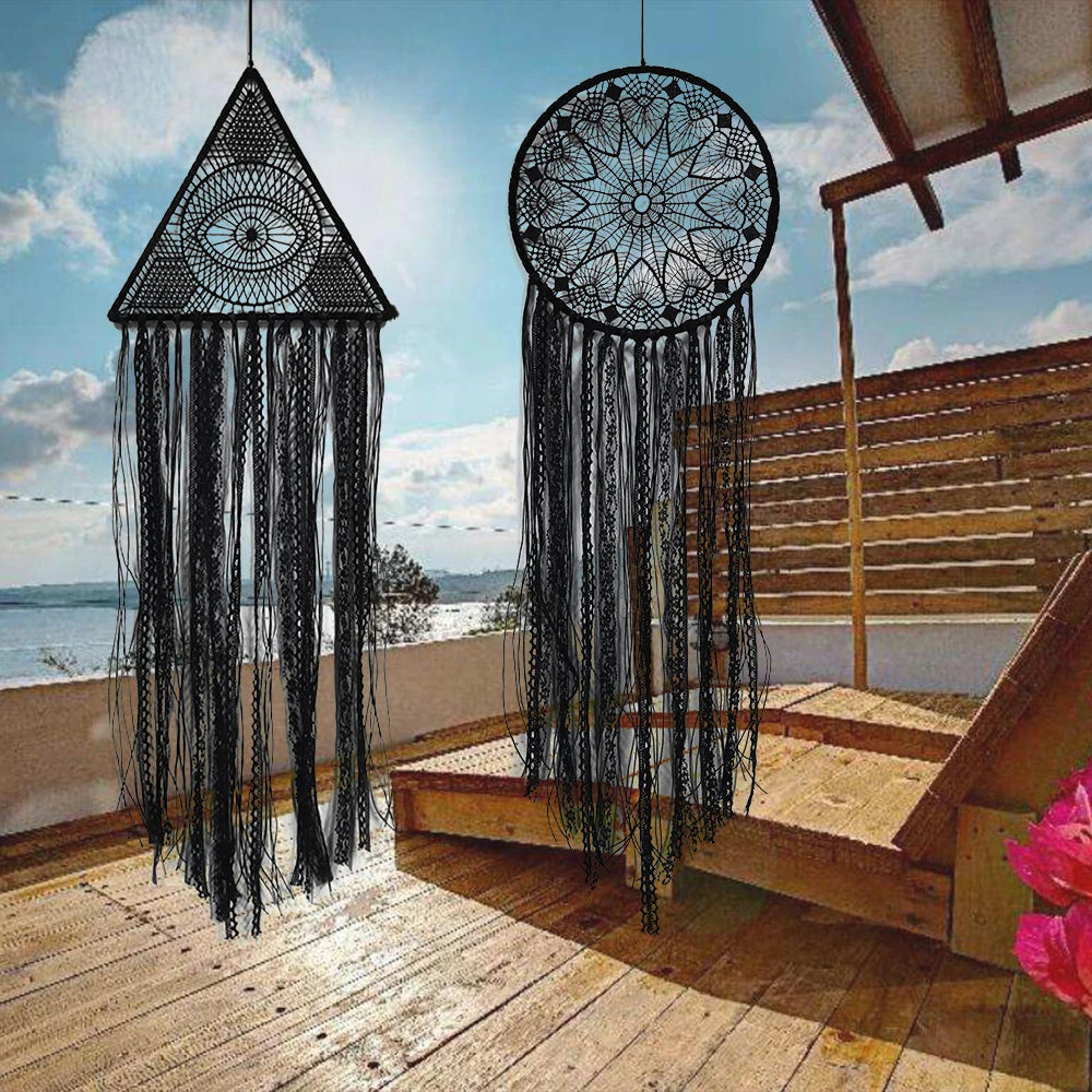 Large Black Evil Eye Dreamcatcher Wall Hanging