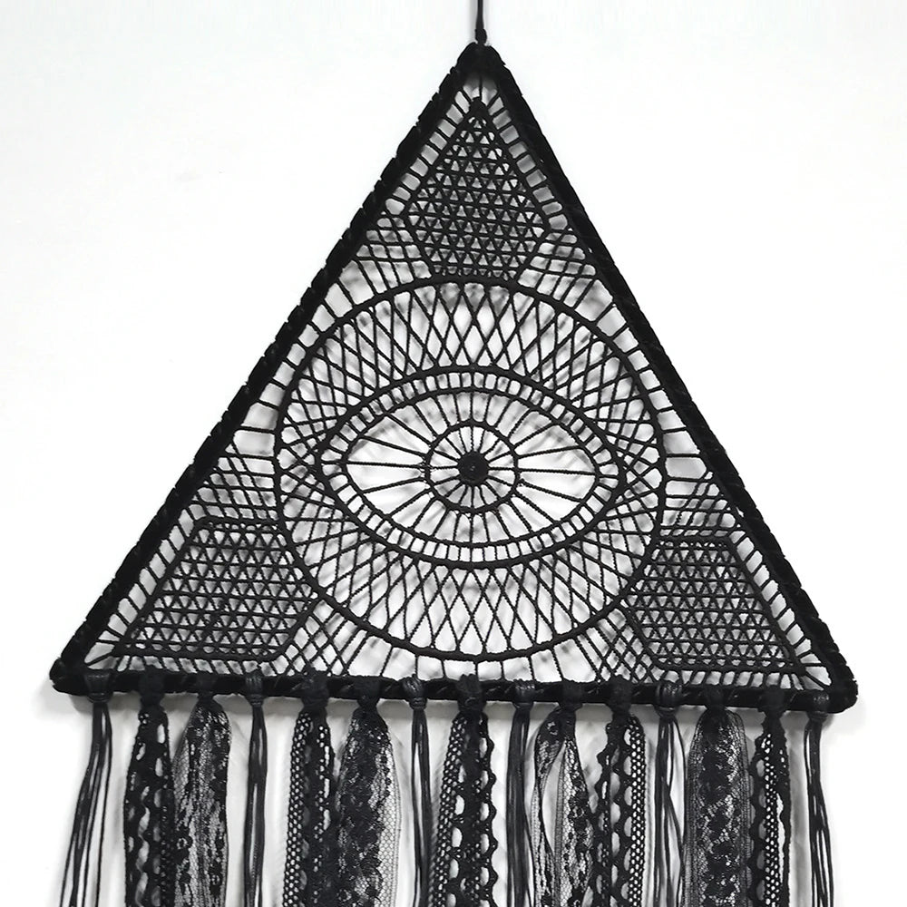 Large Black Evil Eye Dreamcatcher Wall Hanging