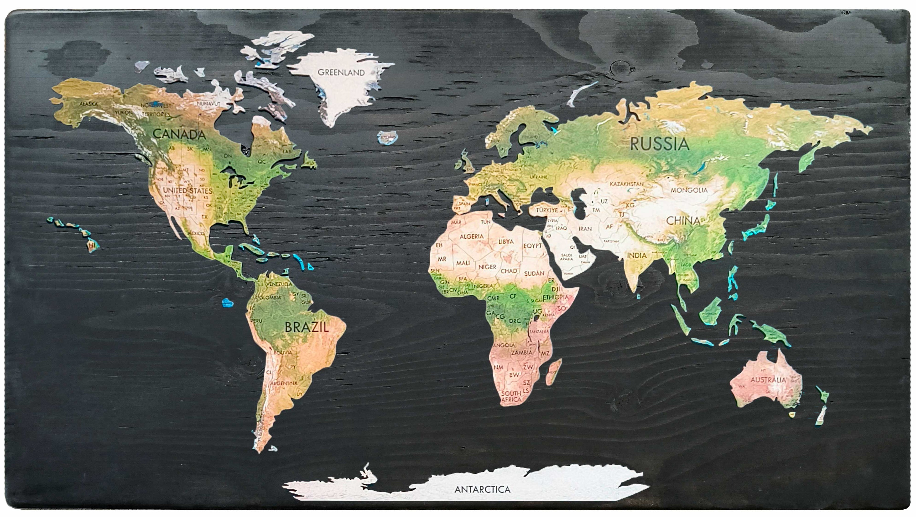 Geo Optic Labelled Push Pin Map | 44 x 24