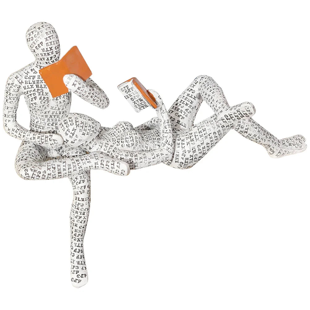 Reading Woman Resin Sculpture