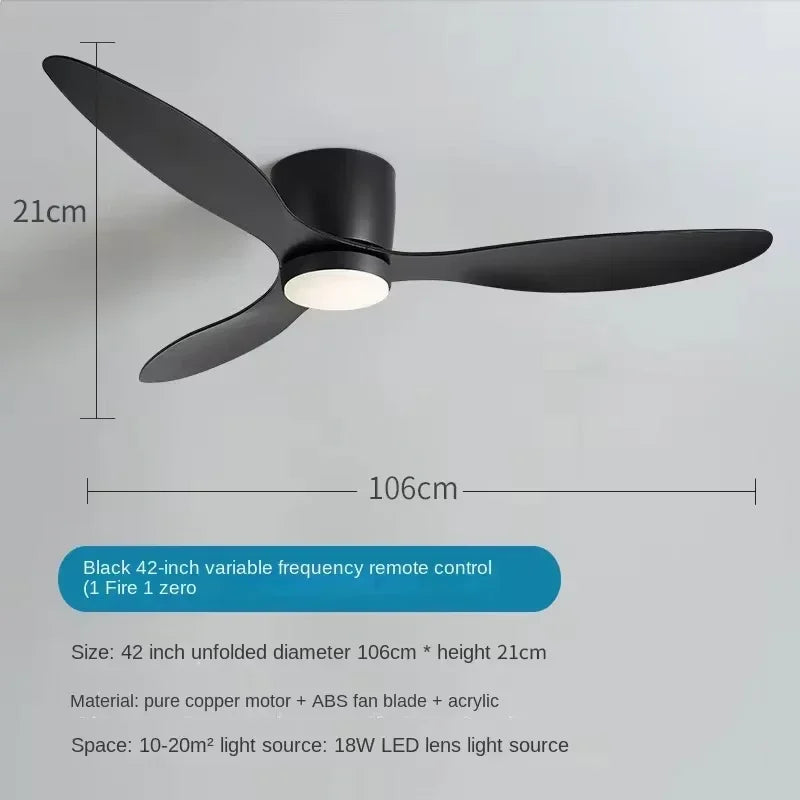 Modern LED Ceiling Fan Light – Remote Controlled