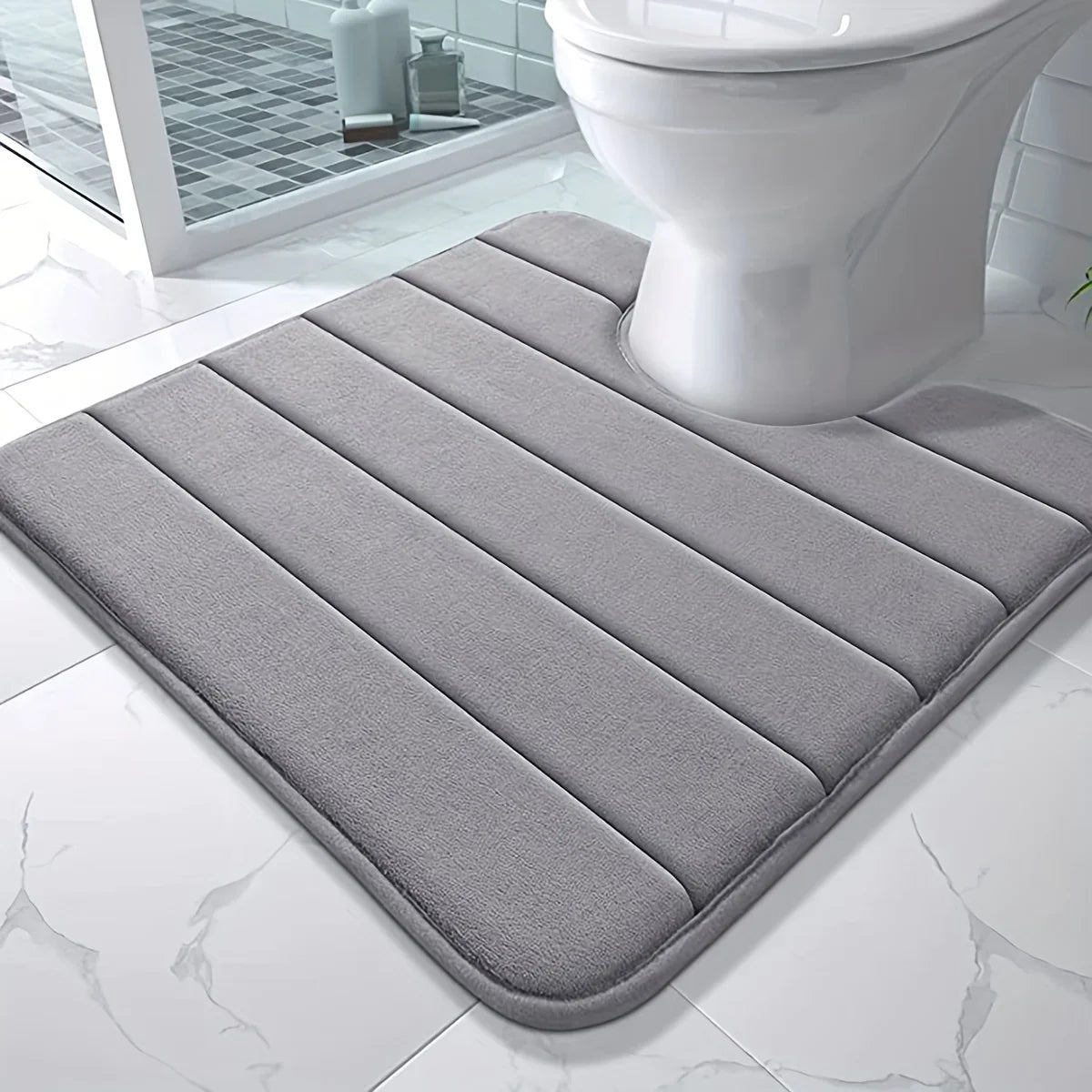 Non-Slip Memory Foam Toilet Mat
