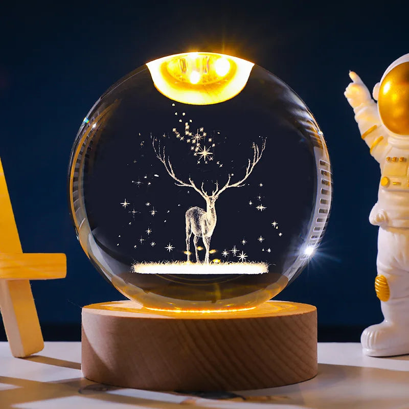 Milky Way Solar System Crystal Ball LED Night Light