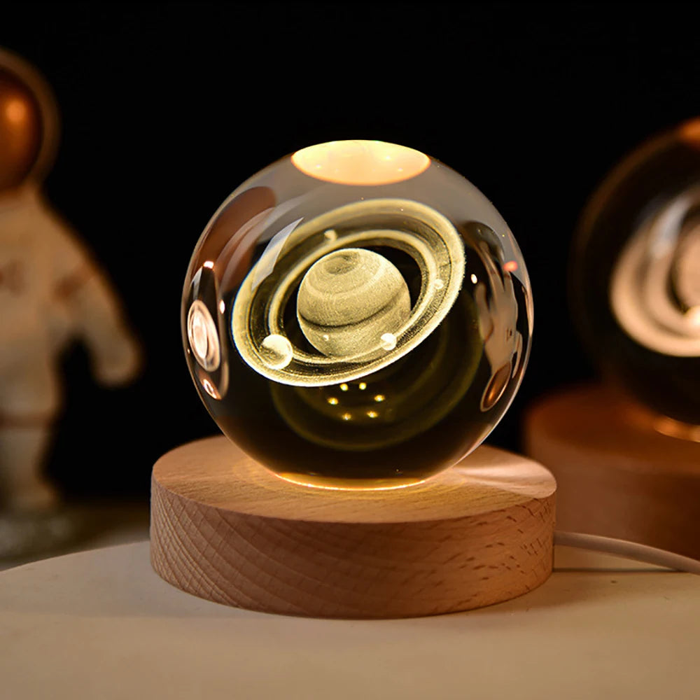 Milky Way Solar System Crystal Ball LED Night Light