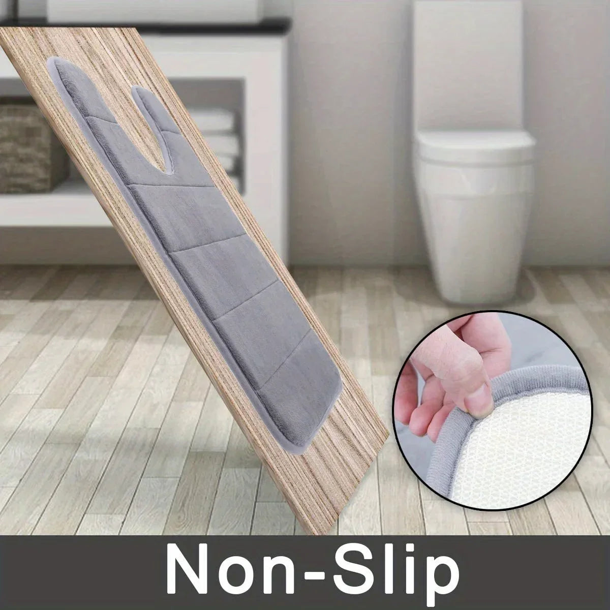 Non-Slip Memory Foam Toilet Mat