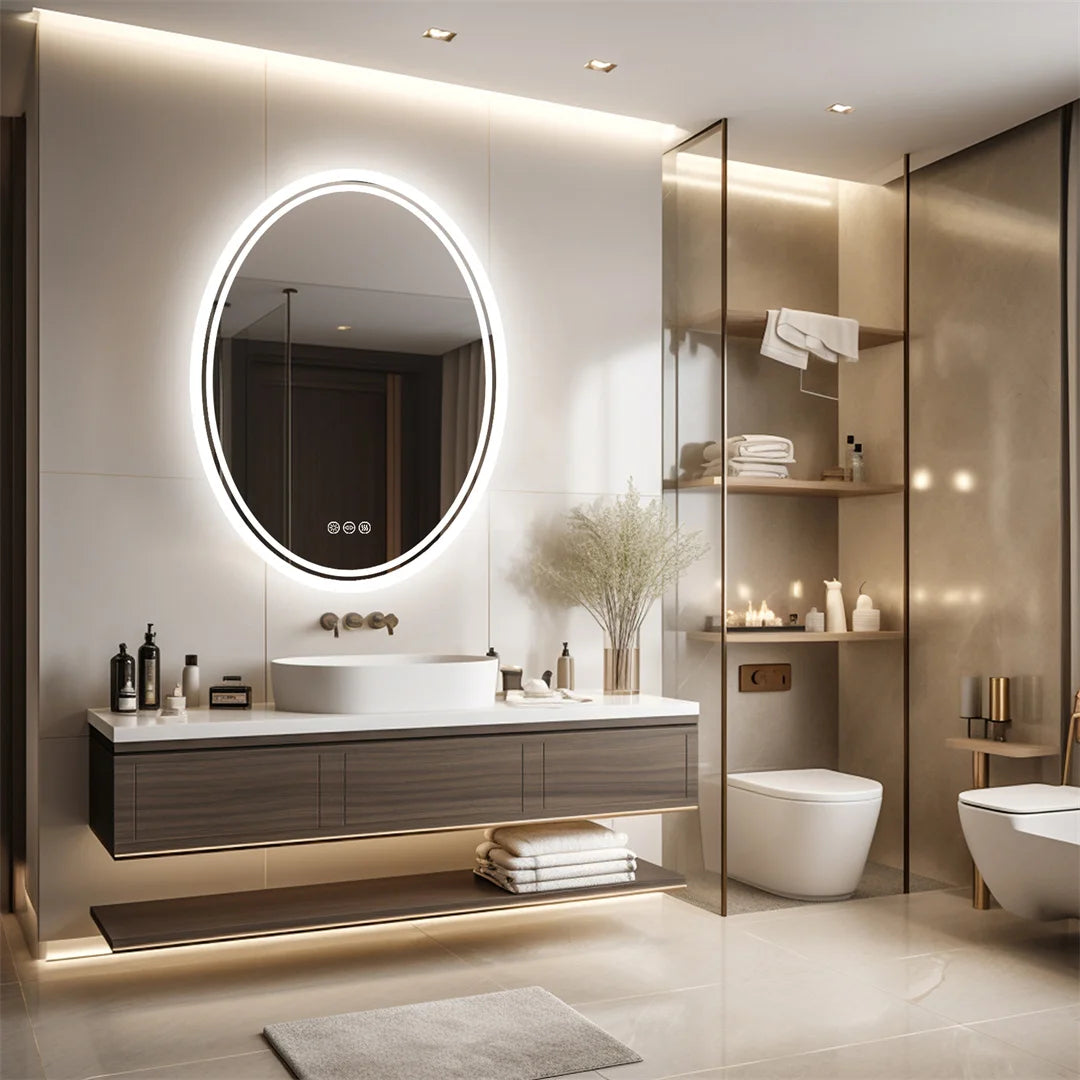 Luxury Oval LED Bathroom Mirror