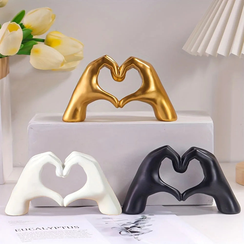 Resin Love Gesture Sculpture