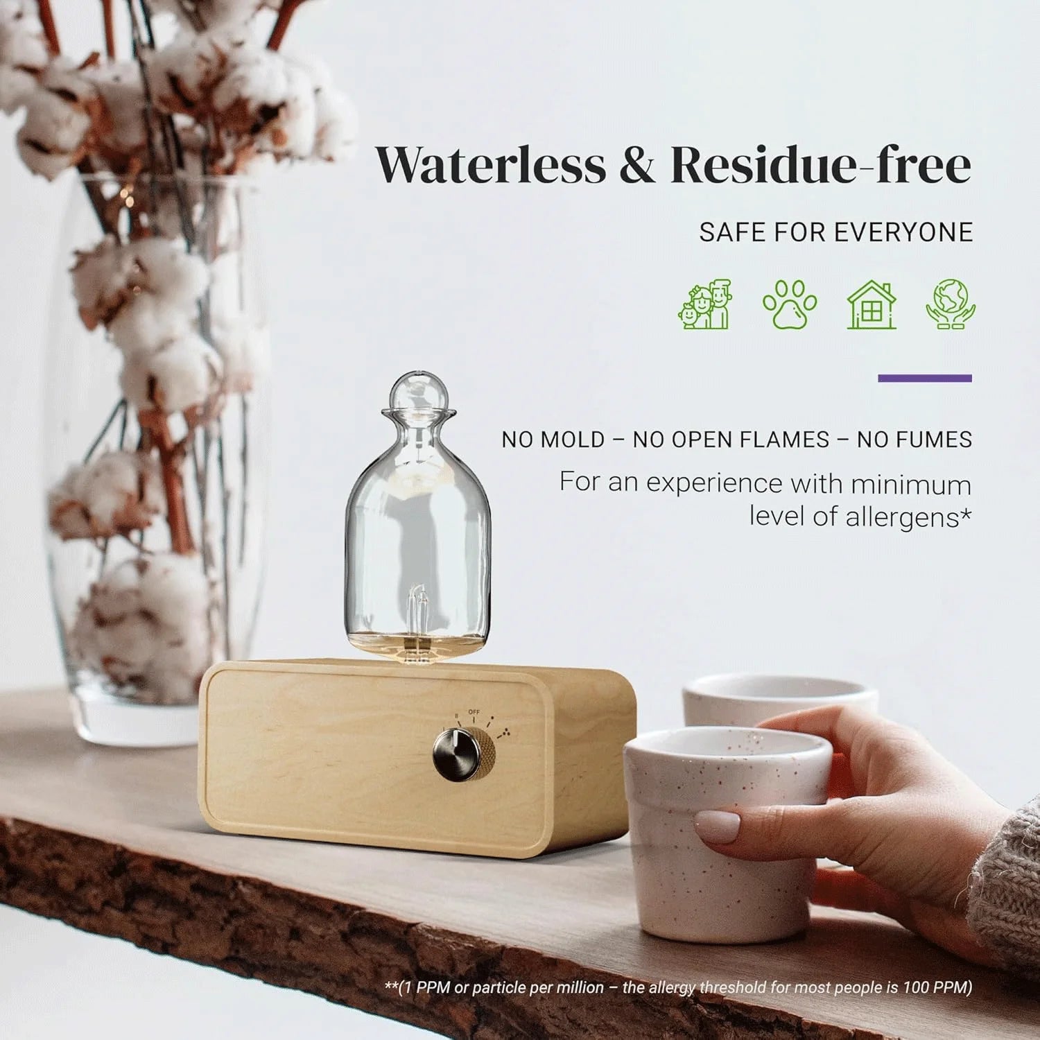 Wood & Glass Nebulizing Essential Oil Diffuser