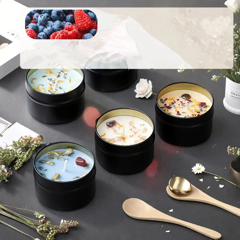 Crystal Soy Wax Scented Candle in High-End Iron Tin
