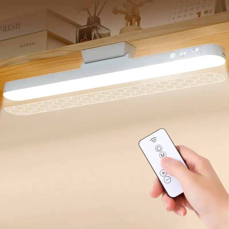 Minimal Design modern LED light with remote control under wooden shelf