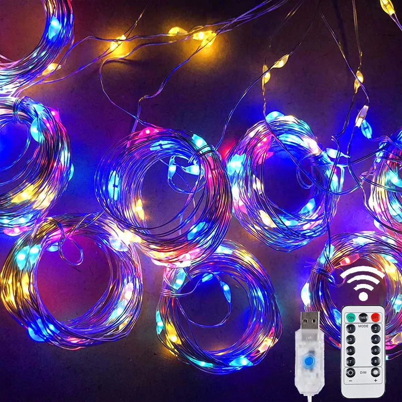 Multicolor LED Curtain Fairy Lights