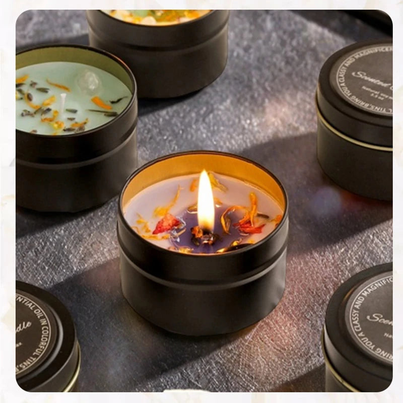 Crystal Soy Wax Scented Candle in High-End Iron Tin