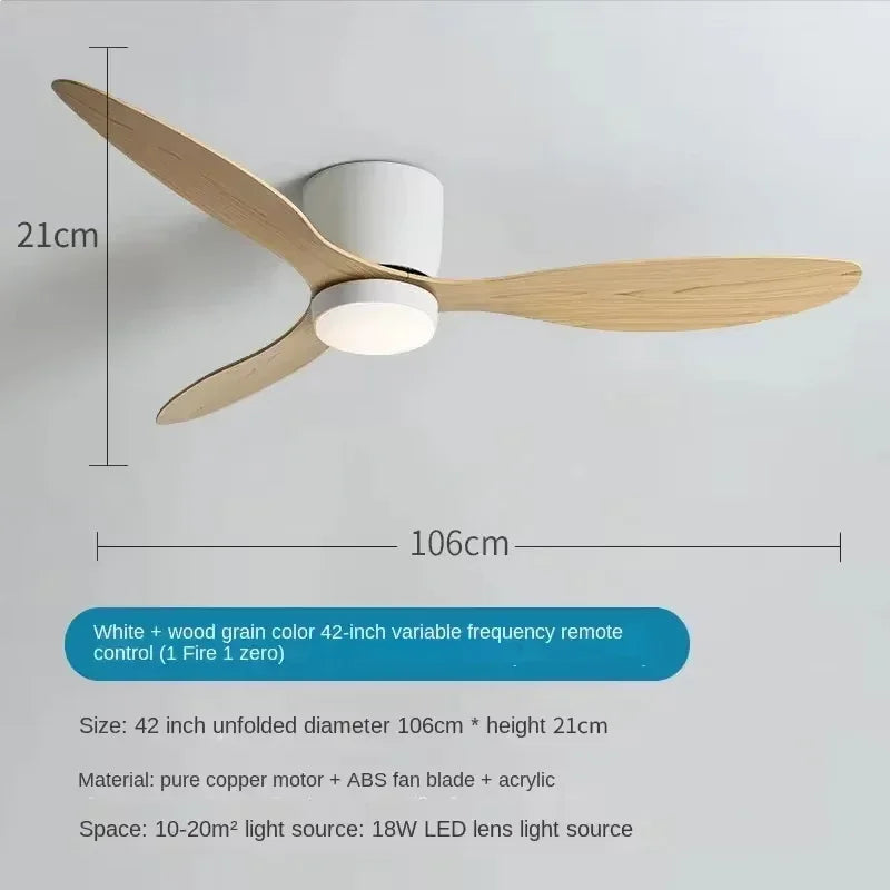 Modern LED Ceiling Fan Light – Remote Controlled