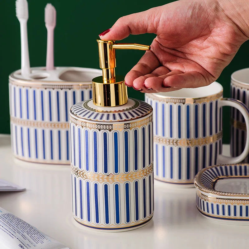 Ceramic 5-Piece Bathroom Accessories Set