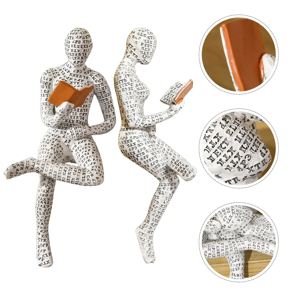 Reading Woman Resin Sculpture