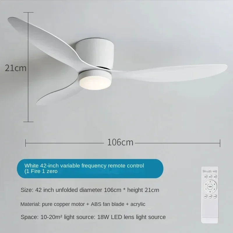 Modern LED Ceiling Fan Light – Remote Controlled
