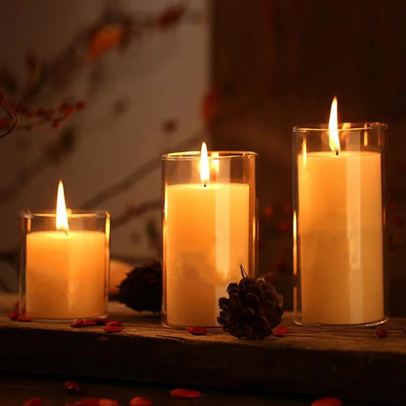 Glass Cylinder Candle Holder