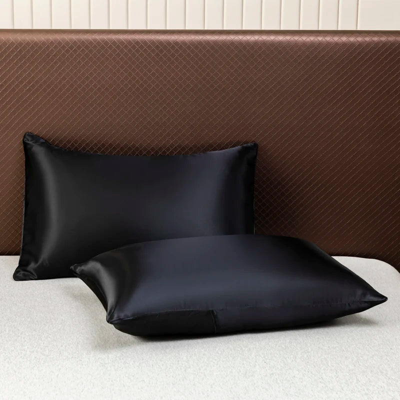 Black Satin Ice Silk Bedding Set