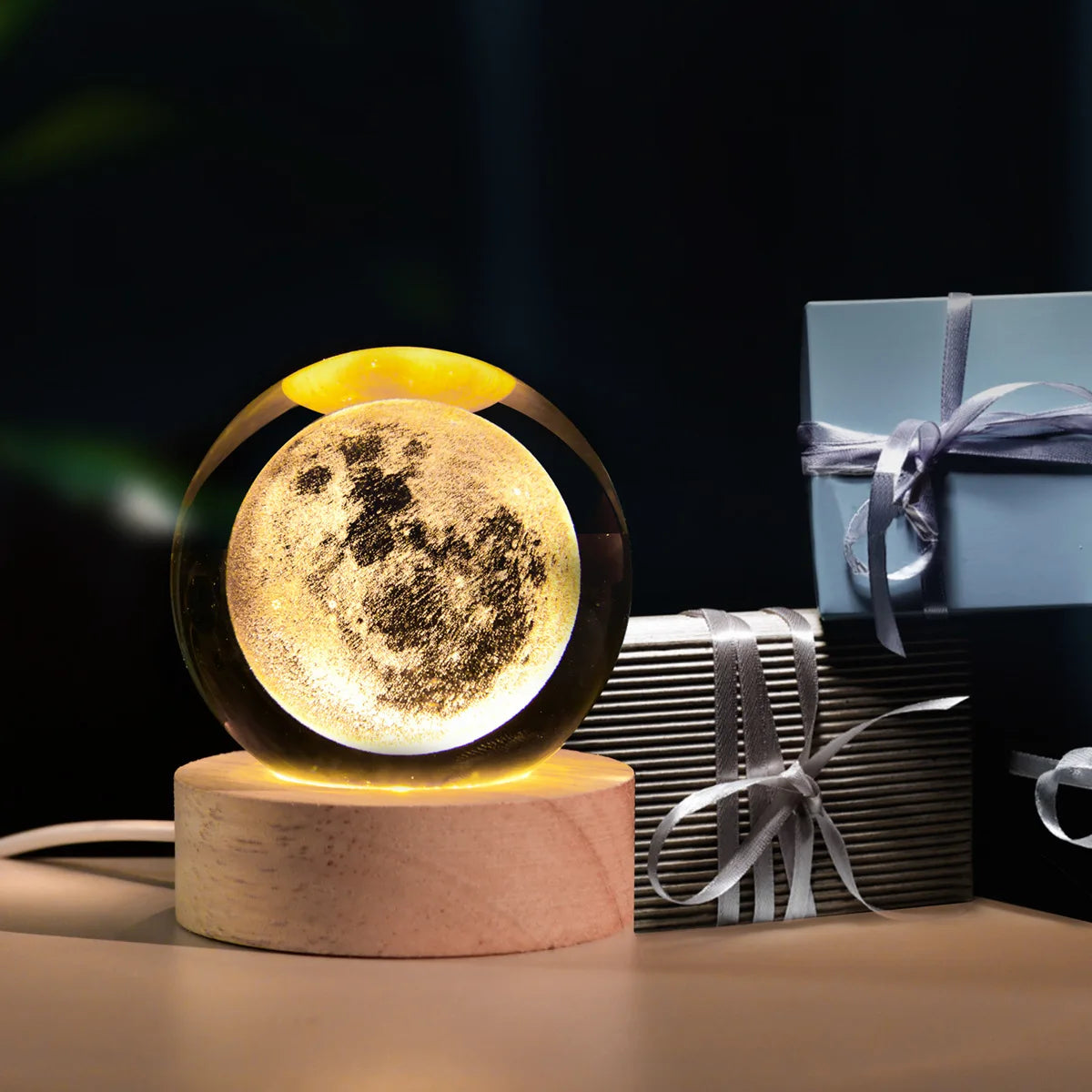 Milky Way Solar System Crystal Ball LED Night Light
