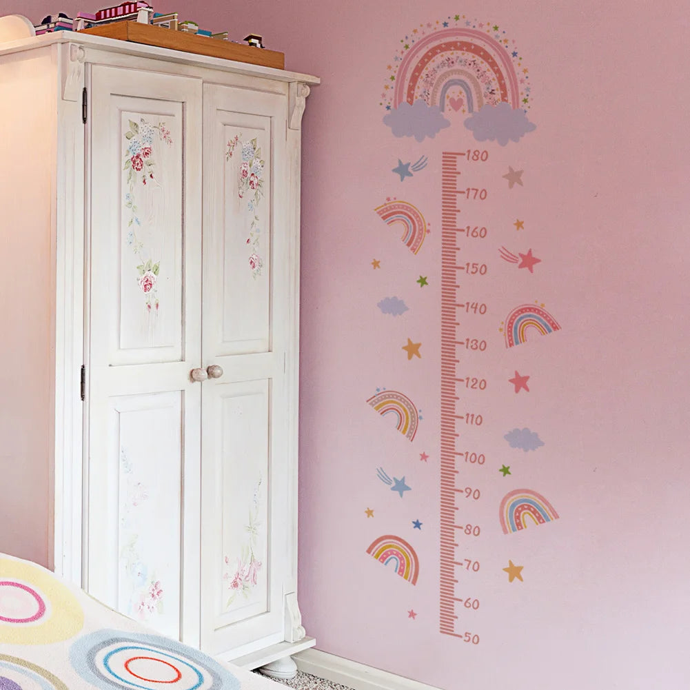 Rainbow Height Chart Wall Sticker