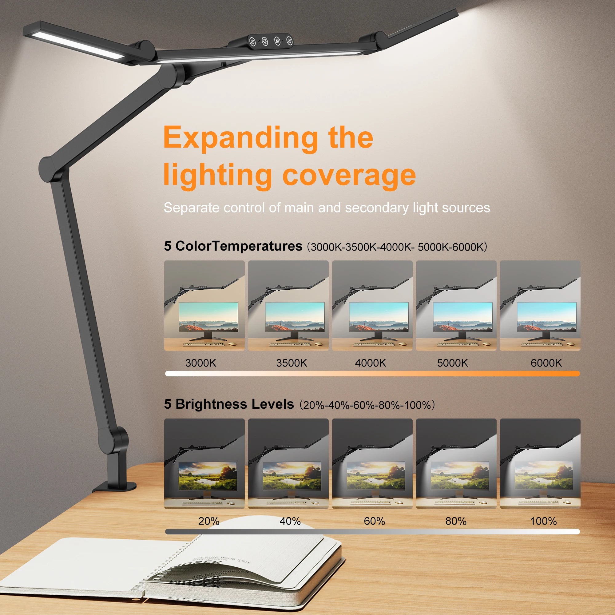 LED Desk Lamp with Clamp