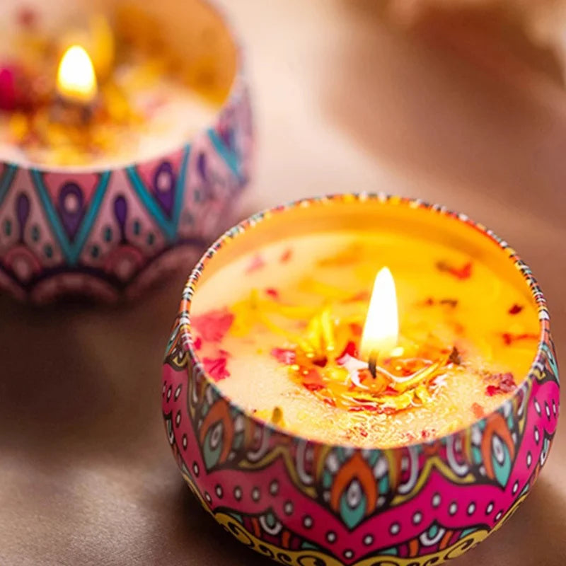 Islamic Arabian Scented Candle – Jasmine & Rose Aromatherapy Jar
