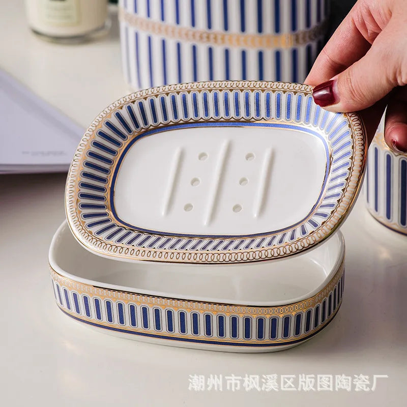 Ceramic 5-Piece Bathroom Accessories Set