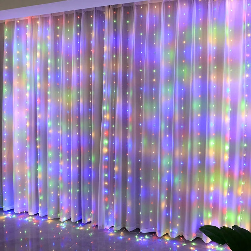 Multicolor LED Curtain Fairy Lights
