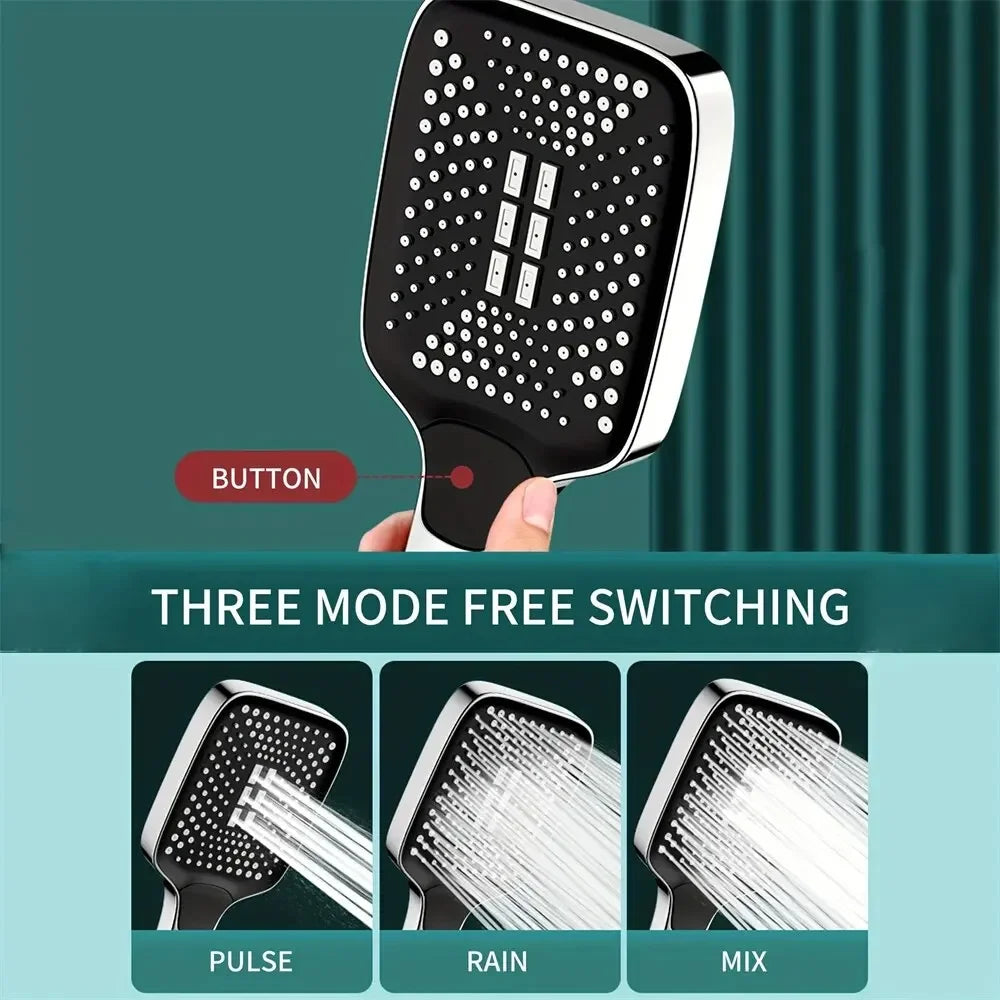 Adjustable 3-Mode High Pressure Shower Head