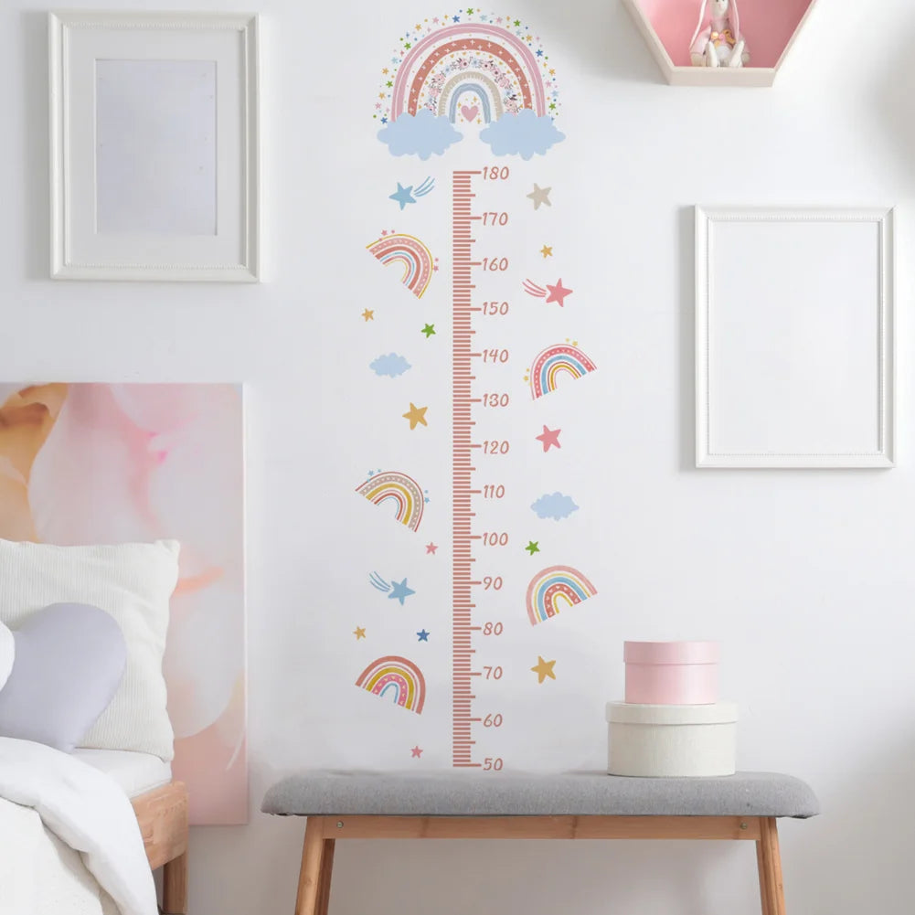 Rainbow Height Chart Wall Sticker