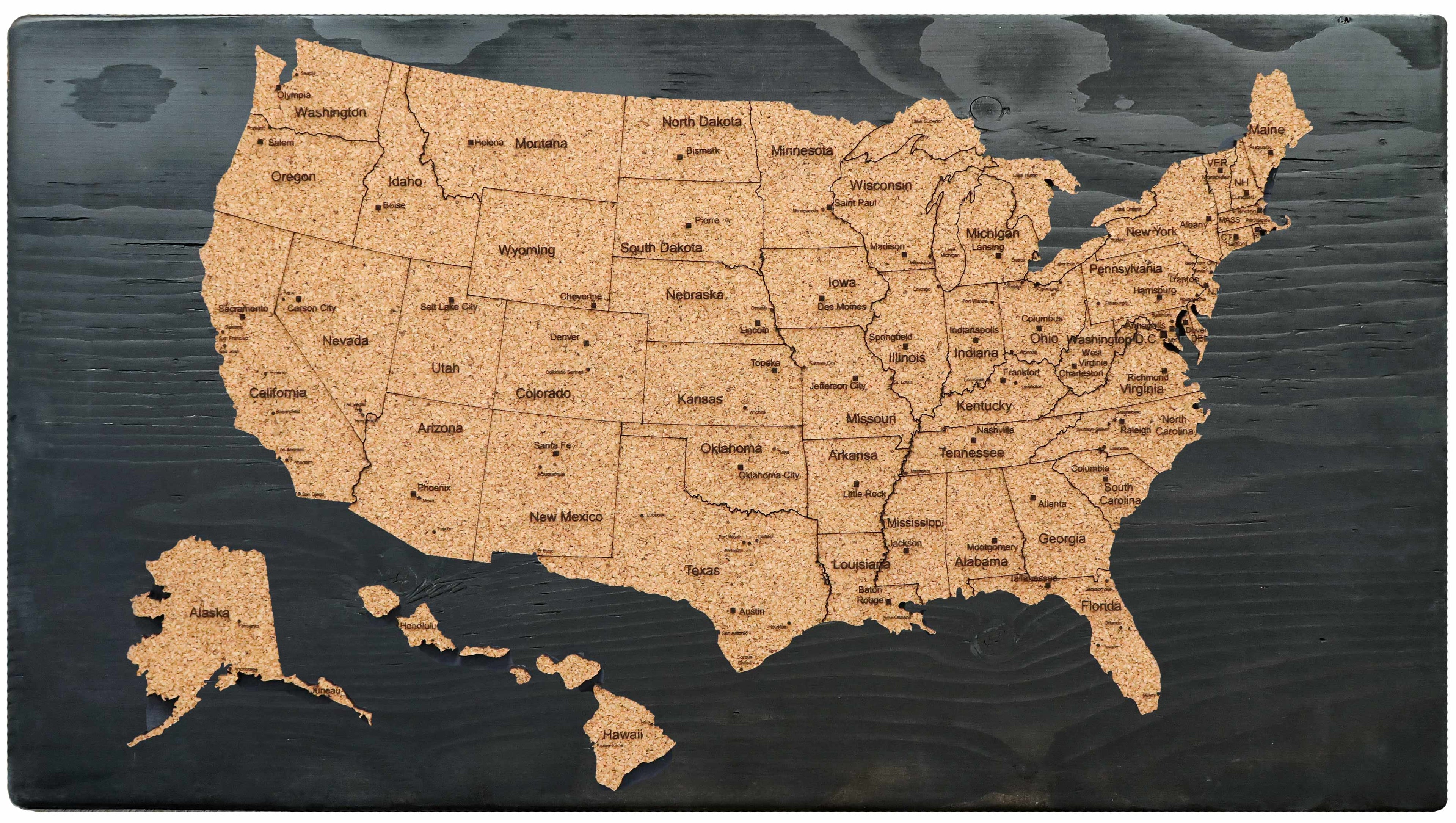 United States Travel Map | 24 x 14