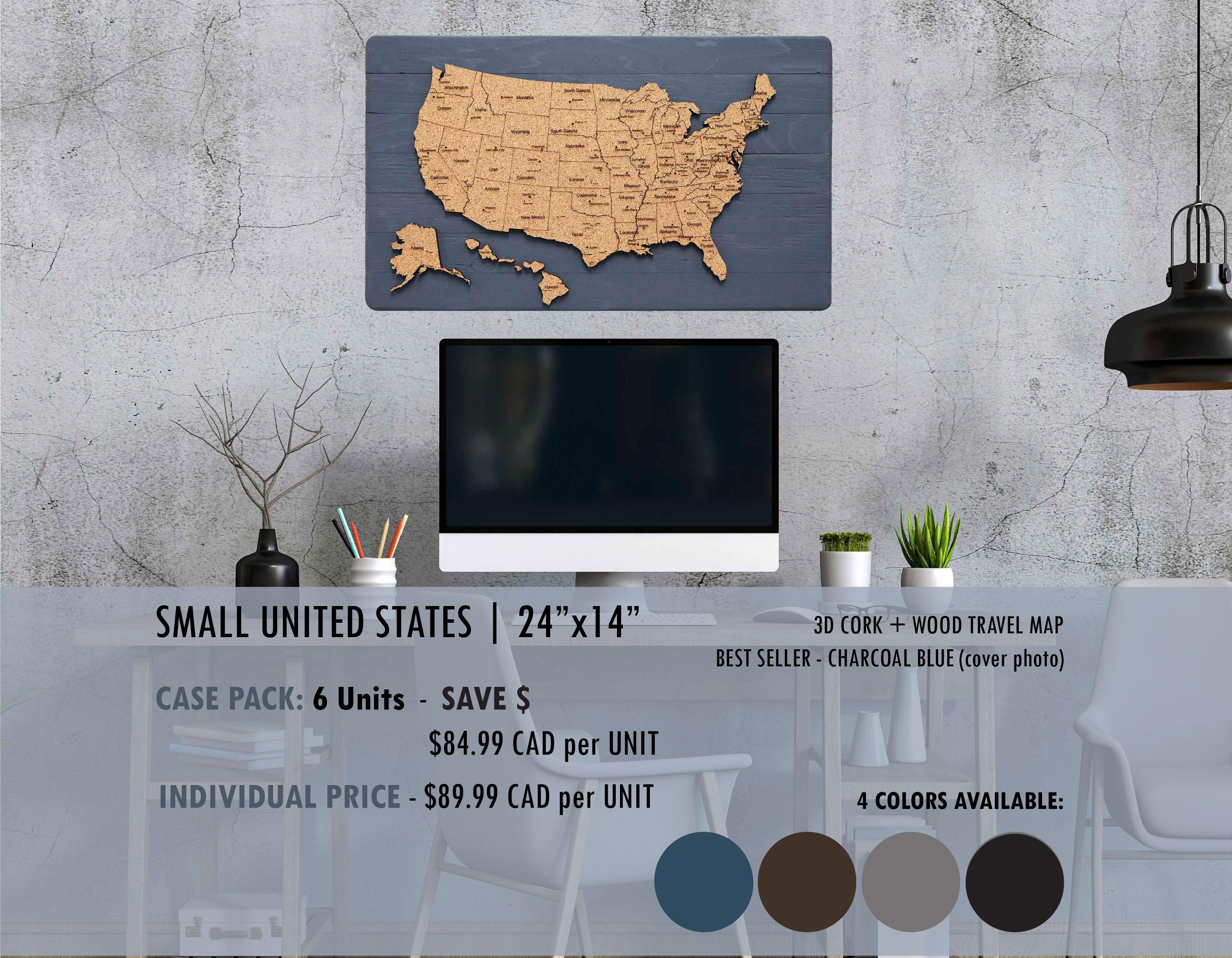 United States Travel Map | 24 x 14