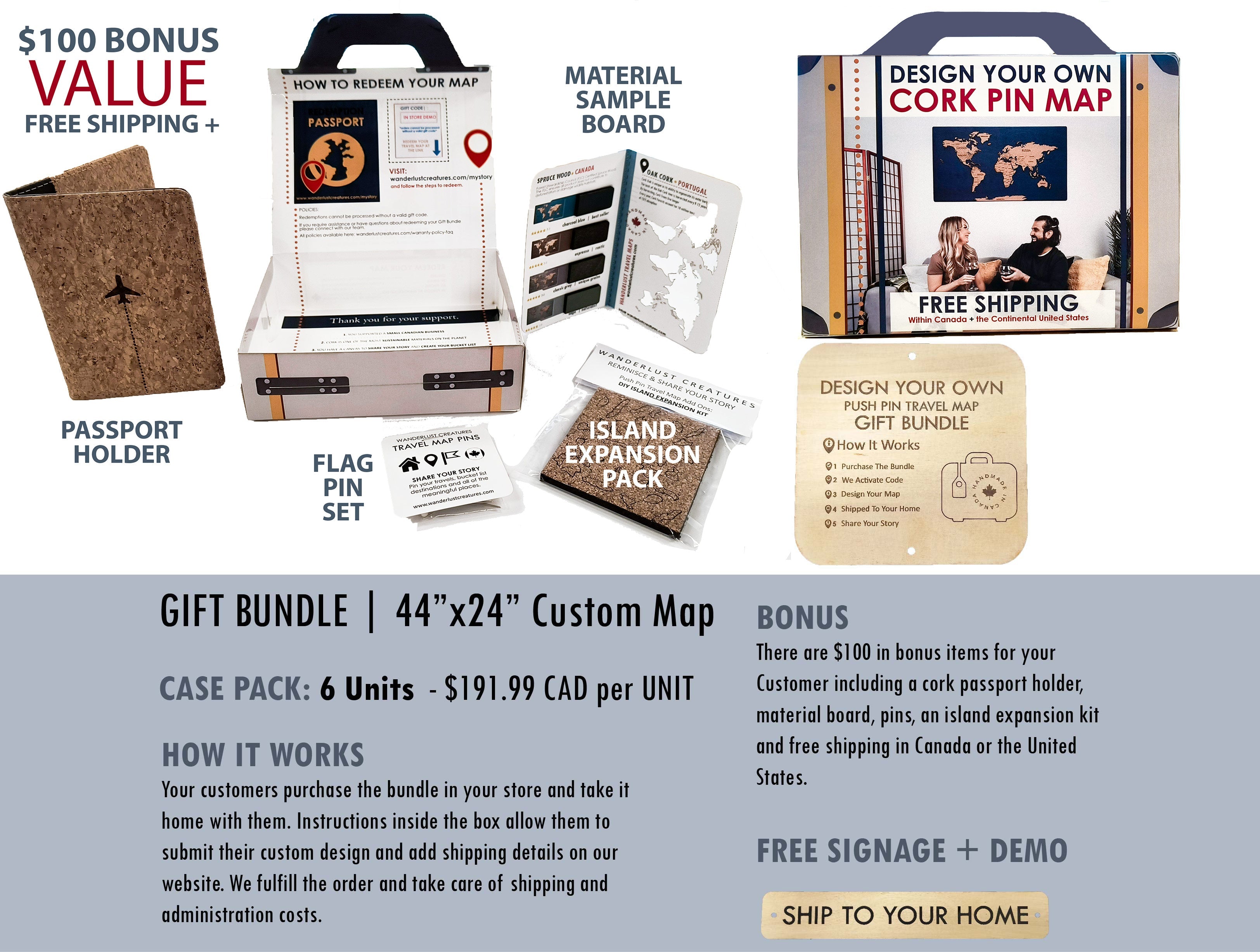 Gift Bundle | Large Map | Direct Shipping To Customer