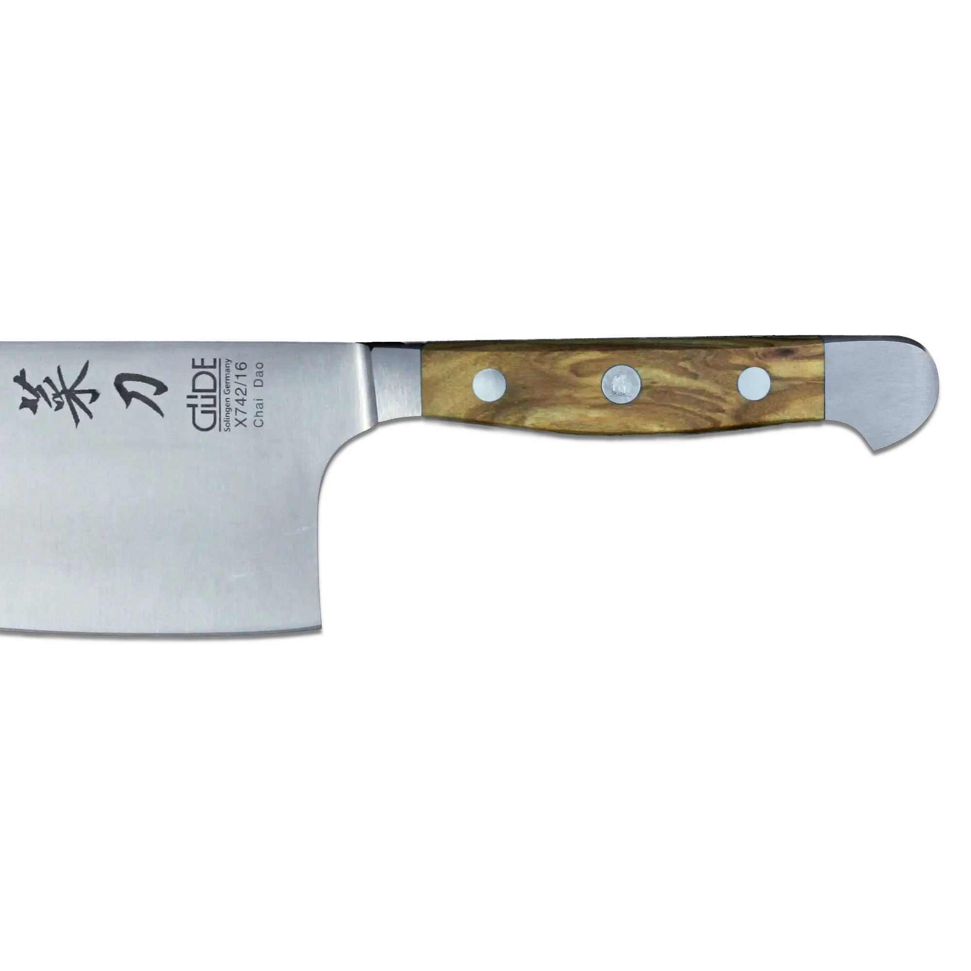 ALPHA OLIVE | Chai Dao Chinese Chef Knife 6 1/2" Blade | Forged Steel/Olive Wood Handle