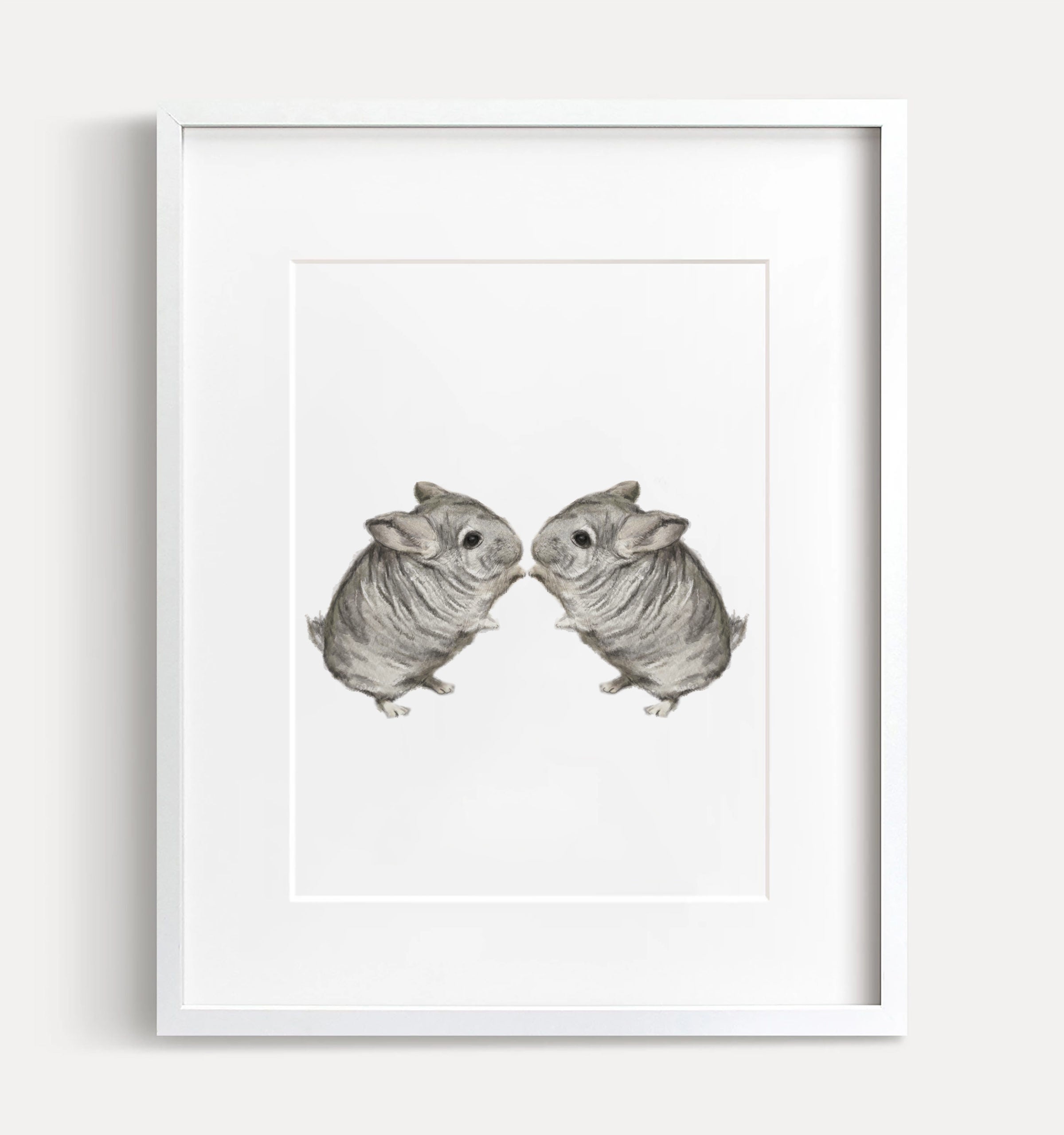Chinchilla Twins Art Print