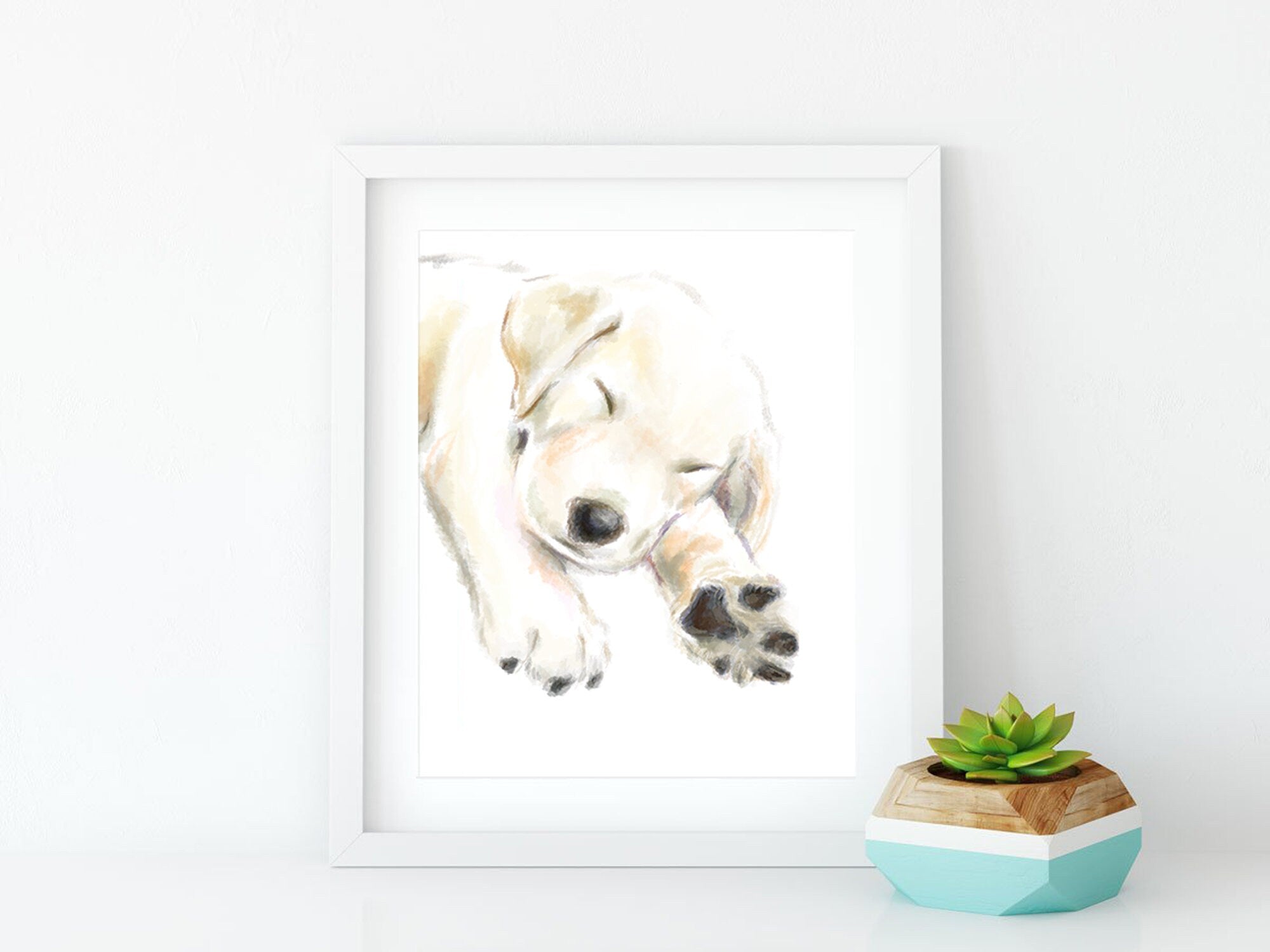 Puppy Dog Art Print: Original Watercolor Painting
