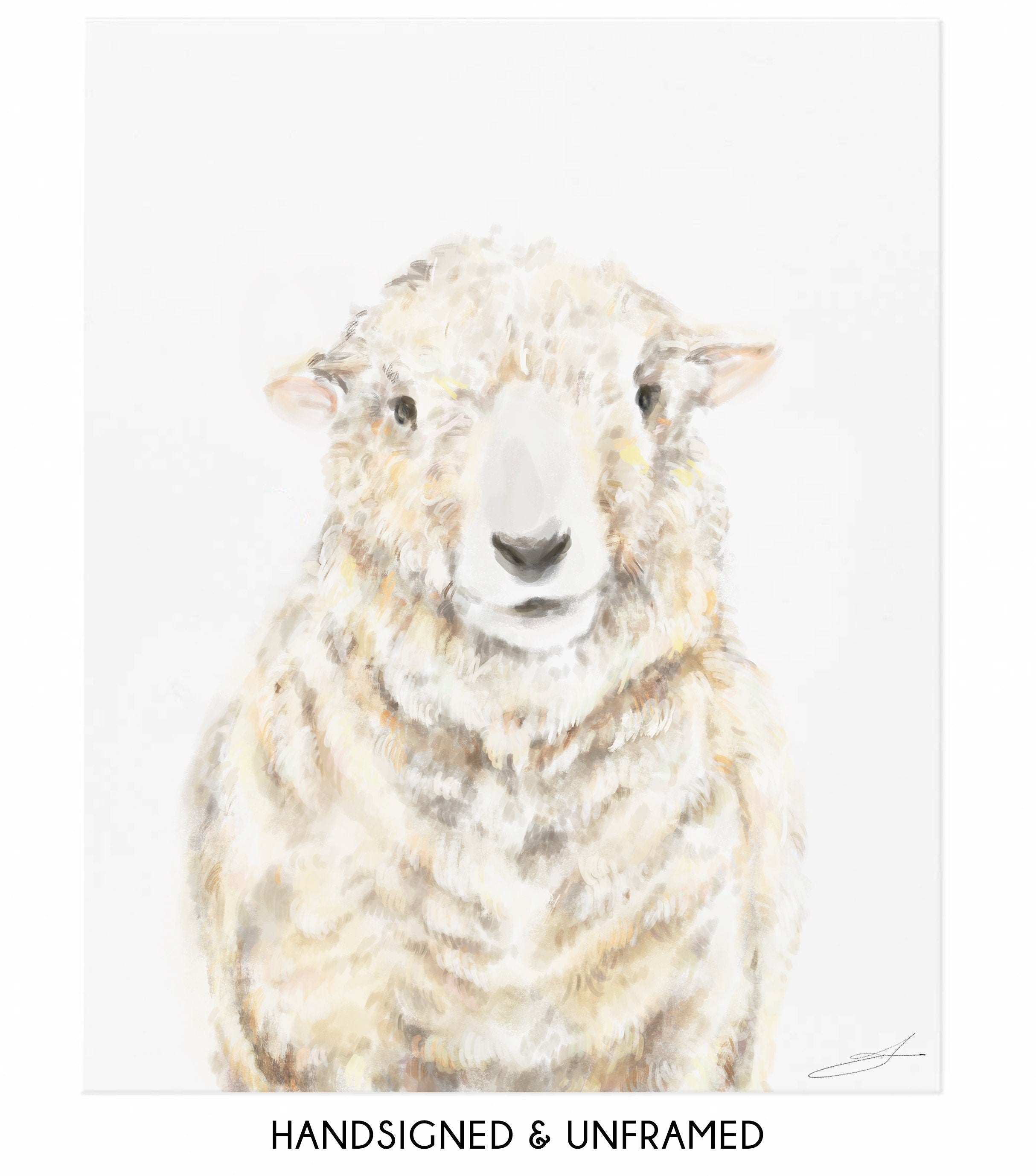 Farmhouse Sheep Art Print -