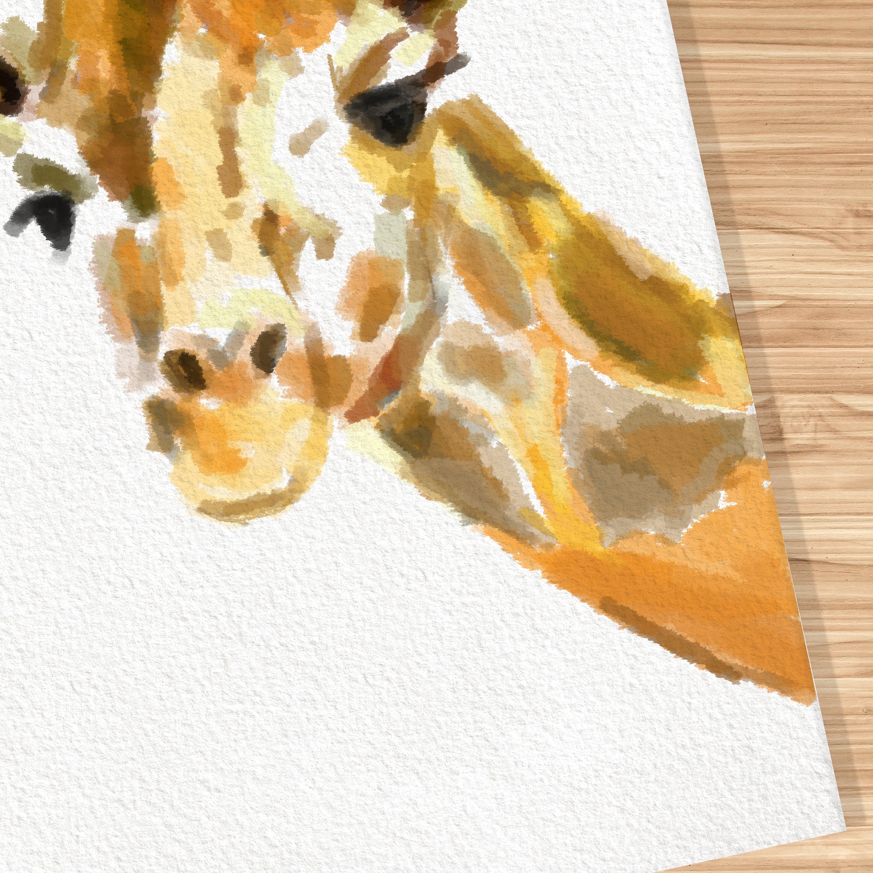 Giraffe Art Print- Safari Wall Decor