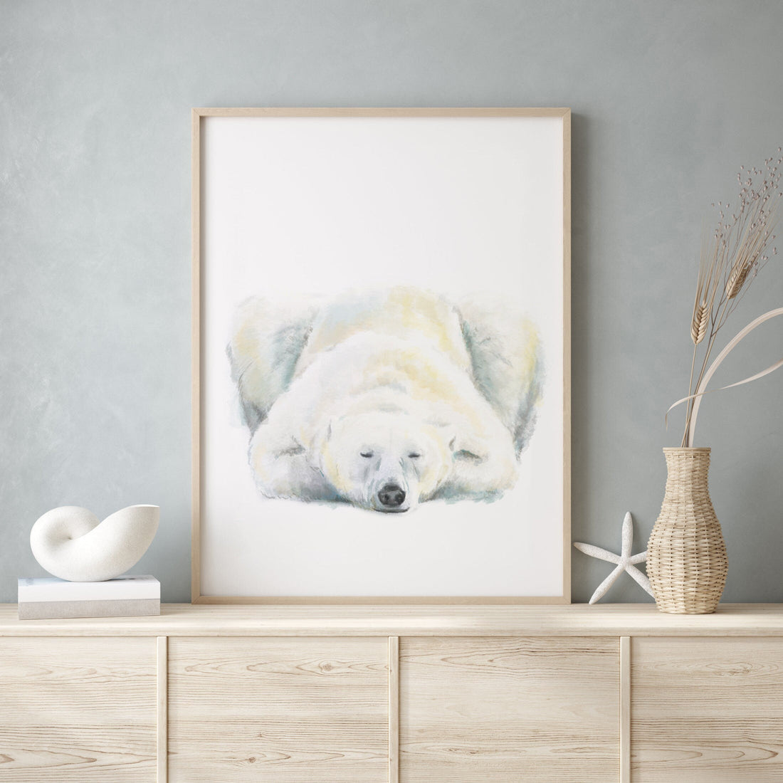 Polar Bear Sweet Dreams Minimalist Art Print