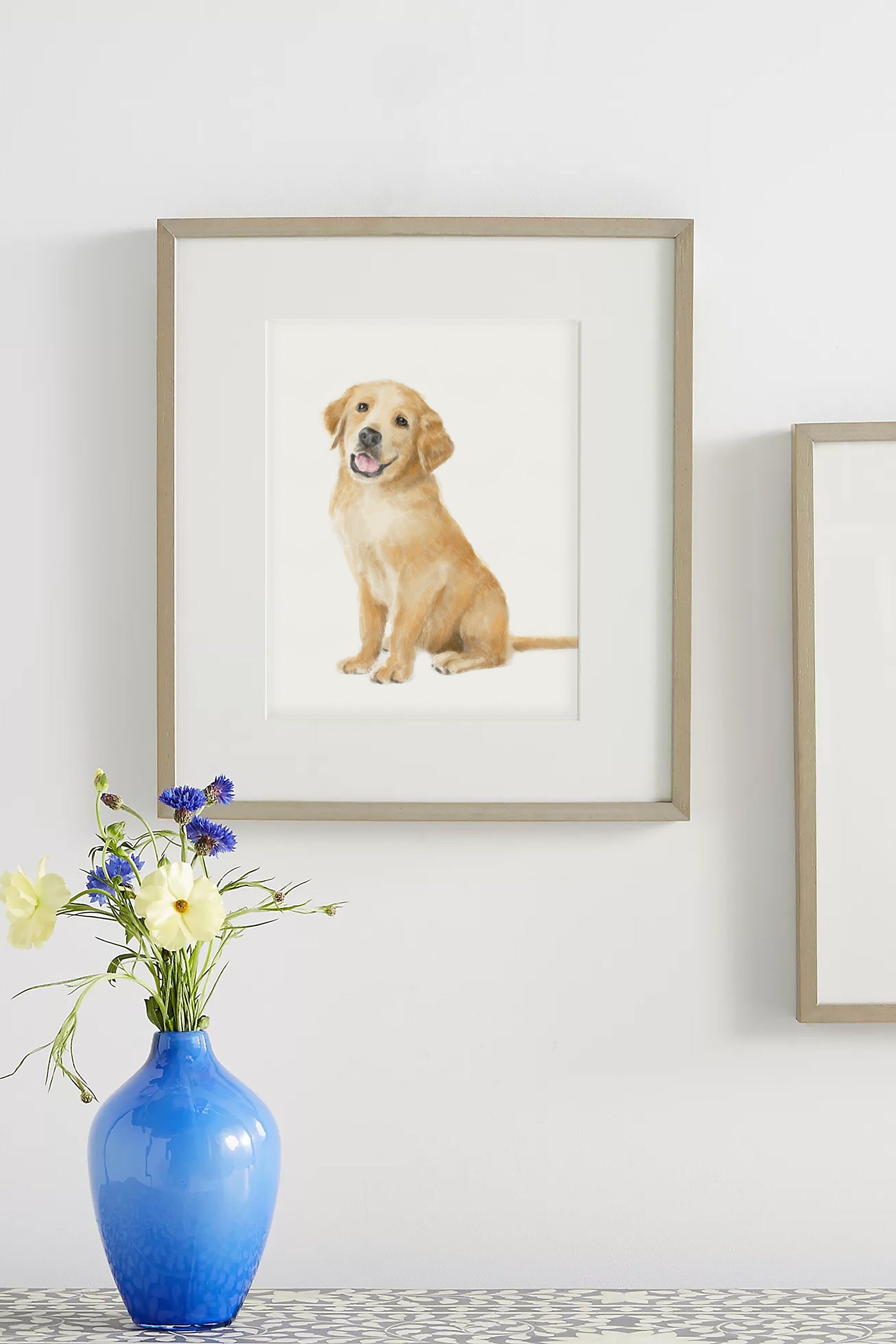 Golden Retriever Puppy Art Print: Cute Dog Lover Gift