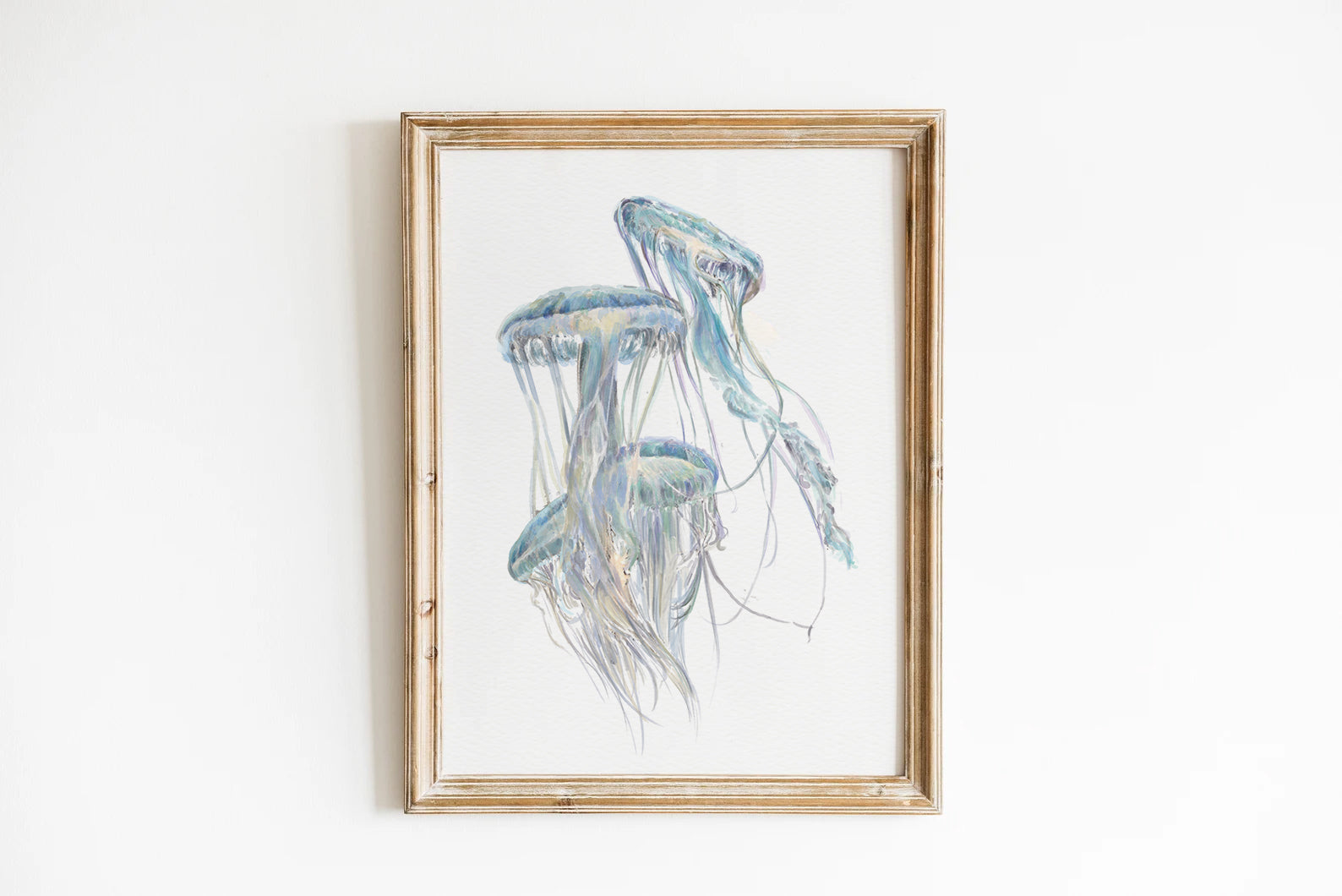 Jellyfish Wall Art | Modern Ocean Watercolor Painting