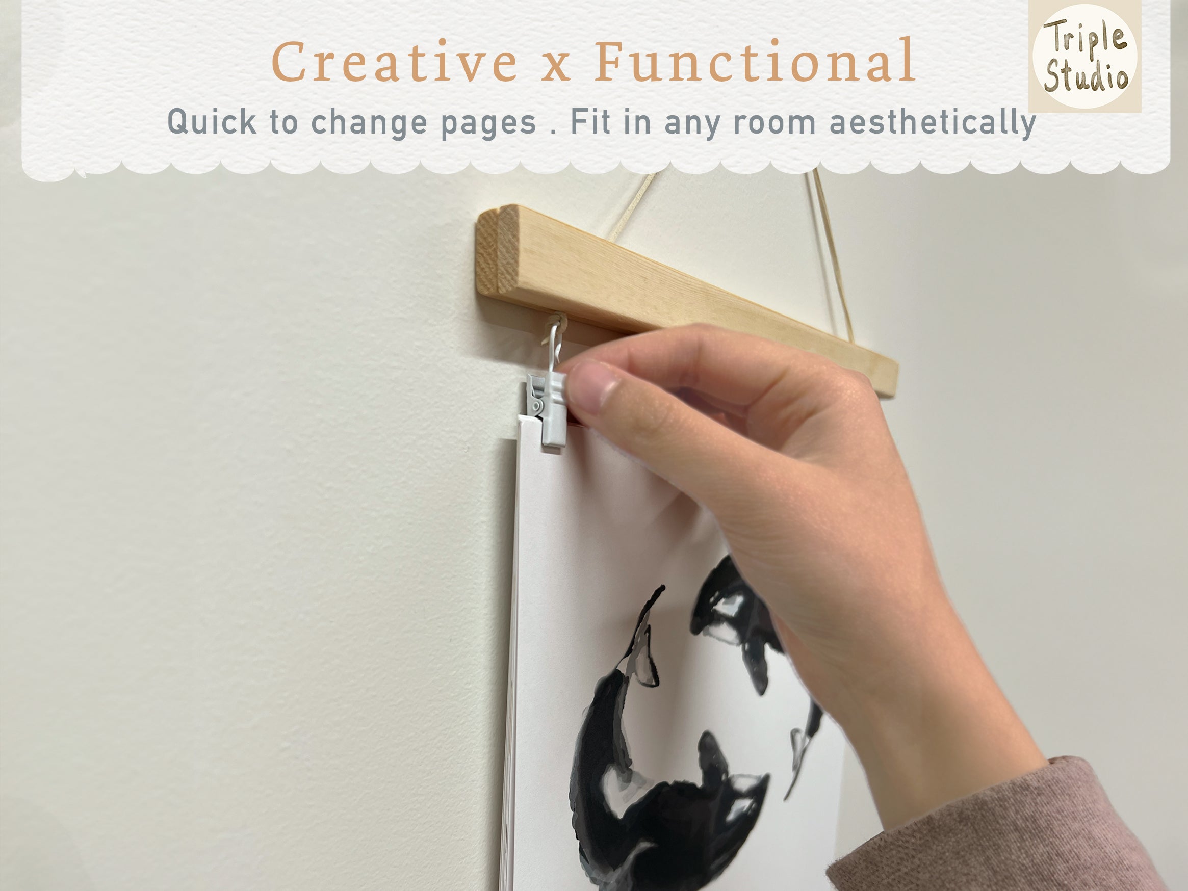 DATELESS Extra Large Wall Calendar with Magnetic Poster Hanger - BABY & MOM