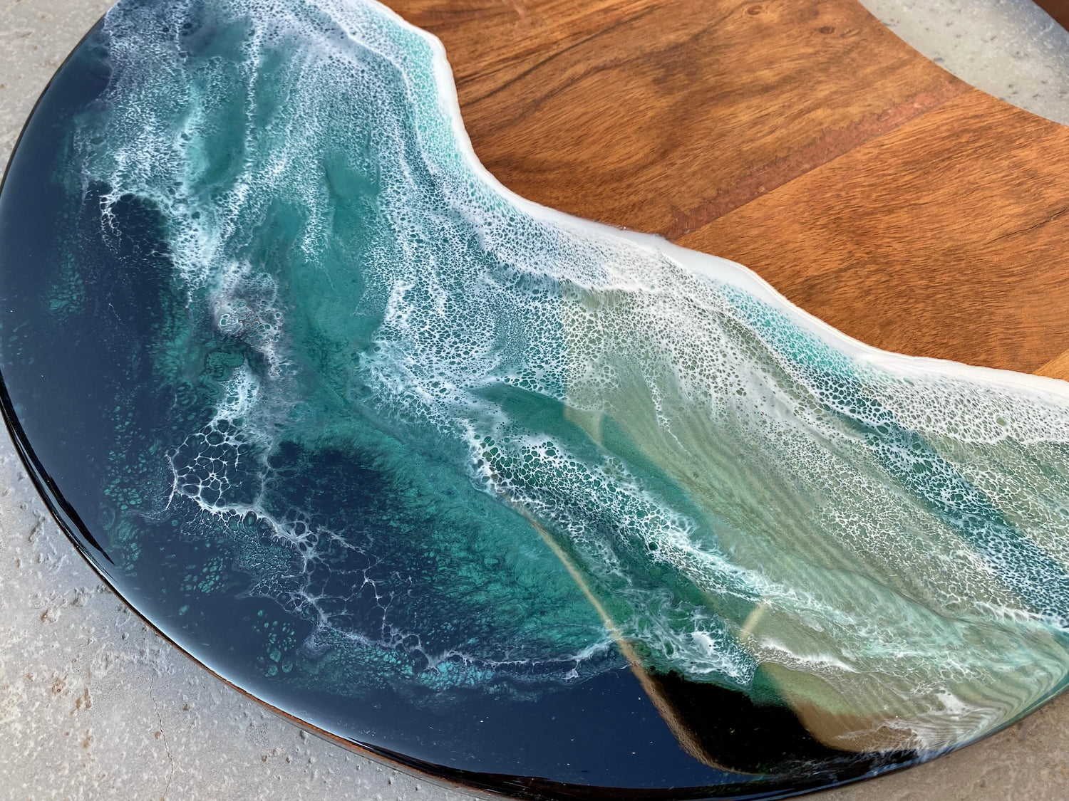 Round Charcuterie Board with Handle