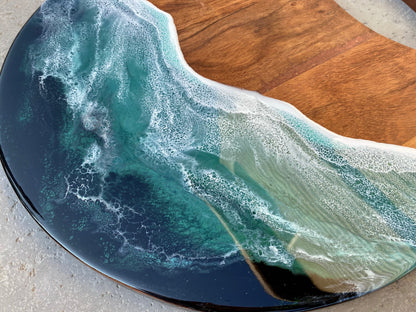 Round Charcuterie Board with Handle