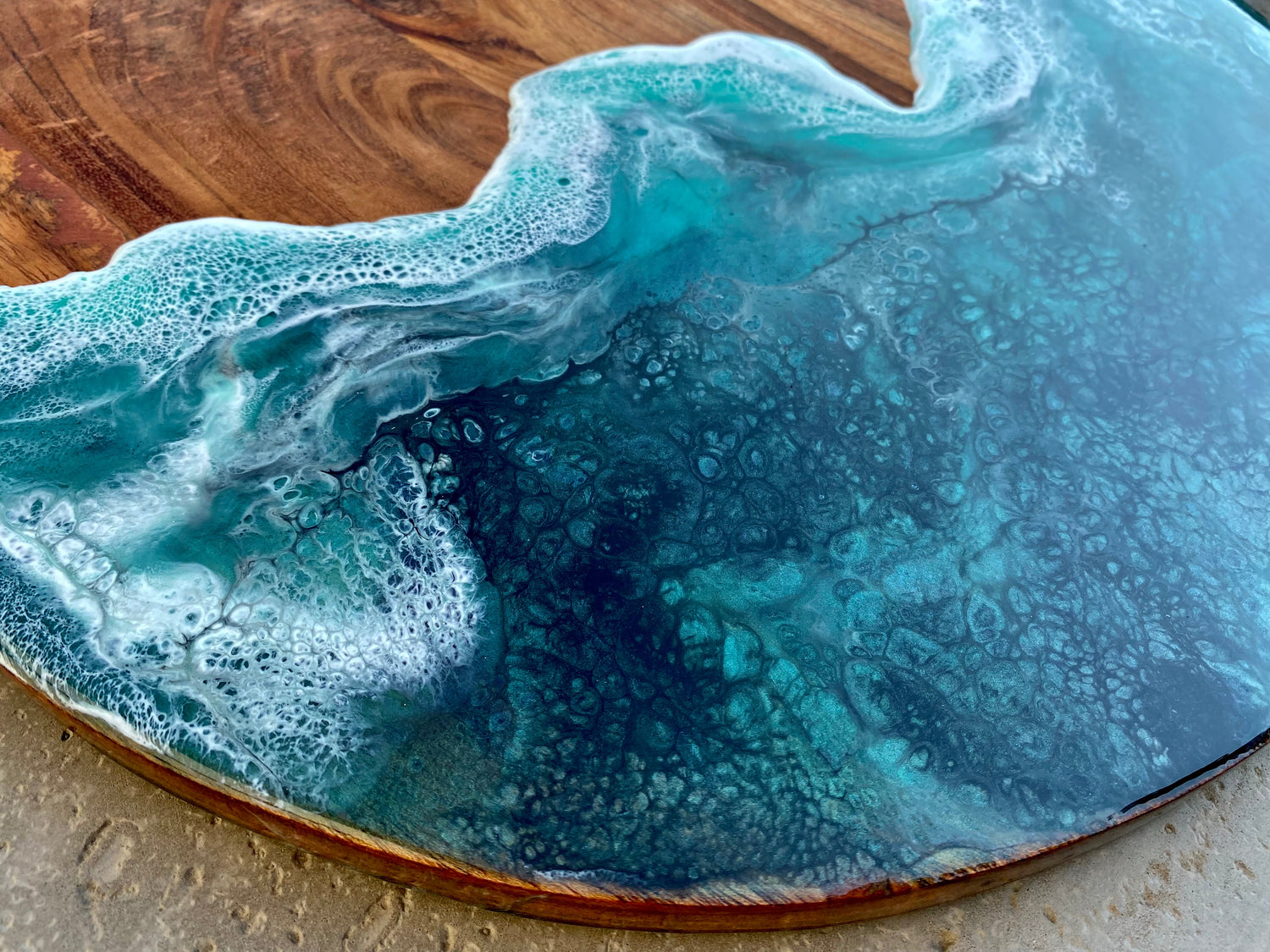 Round Charcuterie Board with Handle