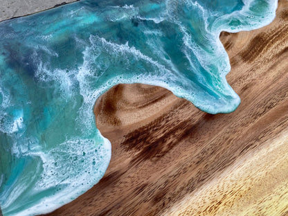 Live Edge Charcuterie Board with Rope Handles