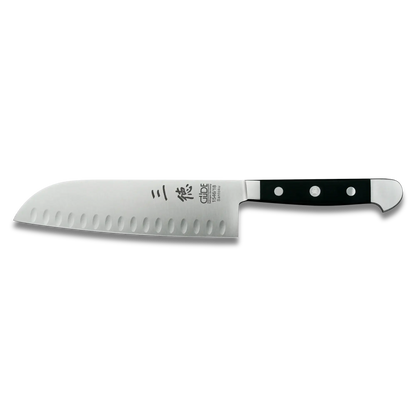 Alpha Santoku Knife With Hollow Edges - 7 inch
